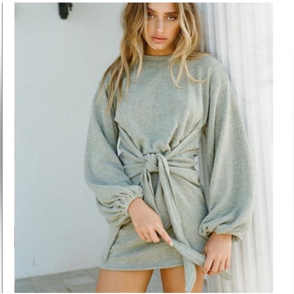 Saboskirt green sweater light knit dress size small - Picture 1 of 5